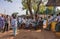 2 sides in the arena at meeting  Siddanakolla  Karnataka  India