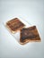 2 slices of burnt toast