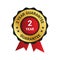 2 year guarantee badge, label illustration, Extended warranty Guarantee Brand,1 year warranty, emblem, label, logo