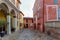 20.01.18 Dozza, Italy. The Italian town with colorful painted streets