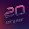 20 Anniversary night party - Electronic music fest poster. Abstract gradients for music background. Club party invitation flyer