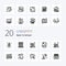 20 Back To School Line icon Pack like school math physics kids exam paper