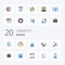 20 Business Flat Color icon Pack like opportunity payment employee cost money creative