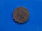 20 cents coin, Kingdom of Italy over blue