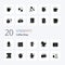 20 Coffee Shop Solid Glyph icon Pack like break time coffee rest break