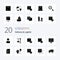 20 Delivery And Logistic Solid Glyph icon Pack like delivery barcode shipping product location