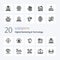 20 Digital Marketing And Technology Line icon Pack like globe nature artifical power energy