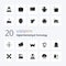 20 Digital Marketing And Technology Solid Glyph icon Pack like plant head virtual man artifical