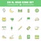 20 Eid Al Adha Icon Set On Green And Yellow On White Square