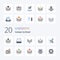 20 Email Flat Color icon Pack like email retrieve answer letter download