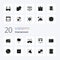 20 Entertainment Solid Glyph icon Pack like light disco celebration play console