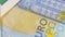 20 euro bills, rotating money background