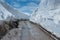 20 feet snow wall - Bike at Snow Covered Rohtang pass in June