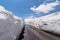 20 feet snow wall - Snow Covered Rohtang pass in June