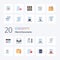 20 Files And Documents Flat Color icon Pack like certificate agreement document plan file