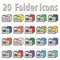 20 Flat folder icons