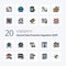 20 Gdpr Line Filled Color icon Pack like map terms man rules gdpr