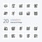 20 Internet Of Things Line icon Pack like business tools transport healthcare train public