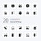 20 Internet Of Things Solid Glyph icon Pack like controller online shopping surveillance bag smart car