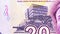 20 Kwacha banknote. Issued on 2012, Bank of Malawi. Fragment: Building of the Reserve Bank of Malawi headquarters in Lilongwe with