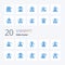 20 Male Avatar Blue Color icon Pack like man manager avatar labour engineer
