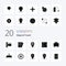 20 Maps & Travel Solid Glyph icon Pack. like hospital. luggage. labyrinth. bag. suitcase