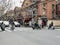 20 March 2019 - People passing through the silent Street of Famous Former French Concession area in Shanghai, China