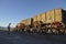 20 Mule Team mining carts at the Harmony Borax Works, Death Valley, California