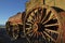 20 Mule Team mining carts at the Harmony Borax Works, Death Valley, California