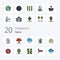 20 Nature Line Filled Color icon Pack like thermometer nature nature summer nature