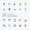 20 Network And Database Flat Color icon Pack like database cloud networking page