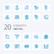 20 Night Party Blue Color icon Pack like disco group drum  fireworks celebration