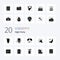 20 Night Party Solid Glyph icon Pack like party celebration party night confetti