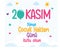 20 november children`s rights day. turkish: 20 kasim cocuk haklari gunu