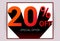 20% OFF Sale. Discount special offer promo advertising card