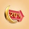 20 percent Ramadan and Eid discount offer sale label badge icon