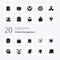 20 Product Management Solid Glyph icon Pack like customer audience package campaign marketing