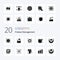 20 Product Management Solid Glyph icon Pack like great management focus descriptions chart