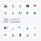 20 Save The World Flat Color icon Pack like windmill green factory energy water