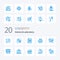 20 Science Blue Color icon Pack like formula science physics beat science