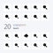 20 Search Solid Glyph icon Pack like dote magnifier cloud search look