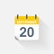 20 september calendar icon