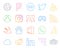 20 Social Media Icon Pack Including aim. office. instagram. baidu. rss