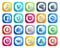 20 Social Media Icon Pack Including beats pill. finder. pocket. cms. inbox