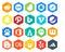 20 Social Media Icon Pack Including blogger. hangouts. bing. forrst. baidu