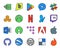 20 Social Media Icon Pack Including github. adobe. xbox. coderwall. word