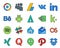 20 Social Media Icon Pack Including lastfm. drupal. android. chat. spotify