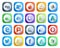 20 Social Media Icon Pack Including like. plurk. electronics arts. edge. kik