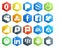 20 Social Media Icon Pack Including linkedin. drupal. viddler. sports. electronics arts