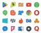 20 Social Media Icon Pack Including messenger. behance. blogger. tinder. windows